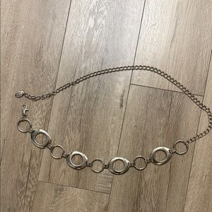 Silver Circle Link Chain Belt